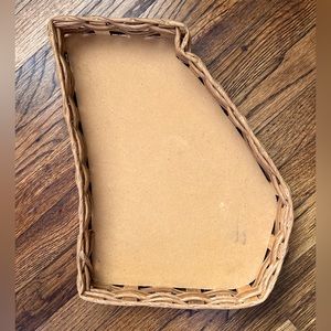 Rattan tray Georgia shaped decor woven wicker